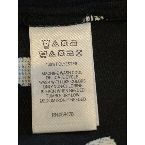 Adrienne Vittadini Dress cap sleeve Black and White Polka Dot Size 2 - Picture 5 of 7